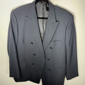 Jos. A. Bank Charcoal Double-Breasted Blazer 376
